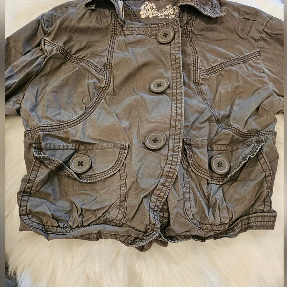 Vintage Mossimo Cropped Utility Jacket - Picture 2 of 7